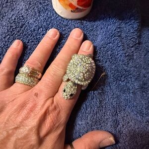 Elegant Silver Turtle Ring